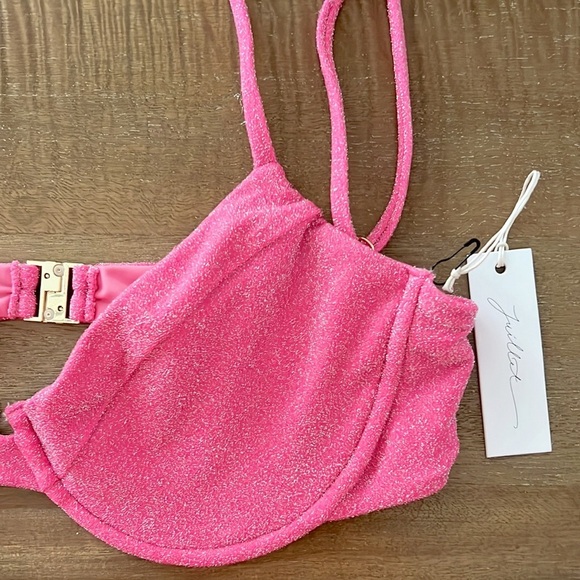 Juillet Lulu Shine Bikini Top Underwire Aurora Pink Shimmer NWT - Picture 8 of 16